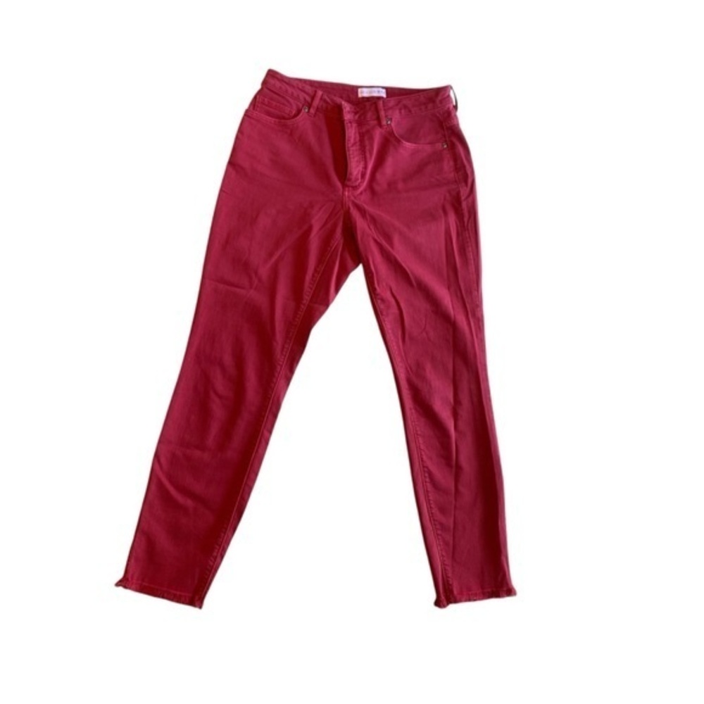 LOFT Curvy Skinny Red Jeans Vibrant Cut Off Ankle Style Women's pants 28/6
